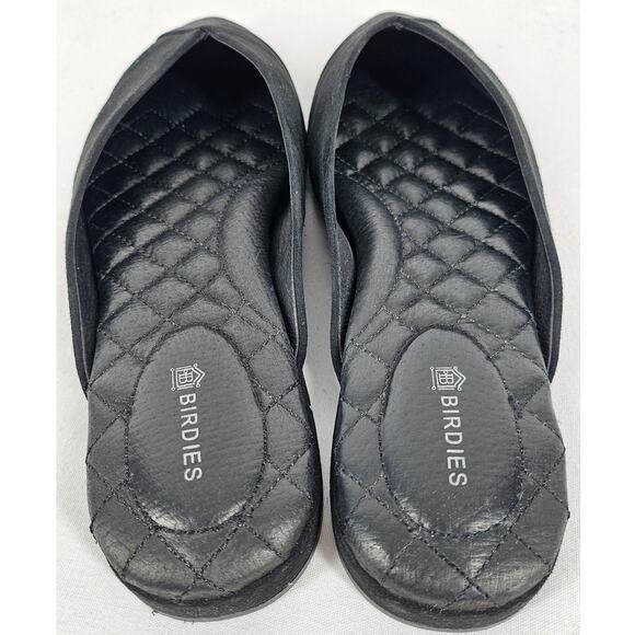 BIRDIES WOMEN'S BLACK SLIDE FLATS CUSHION INNER SOLE SIZE 7 - Picture 4 of 7